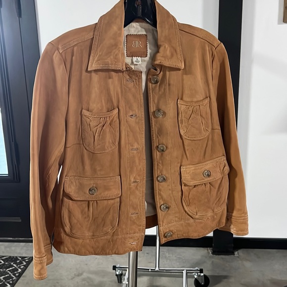 Banana Republic Cropped Leather Jacket - Picture 1 of 4